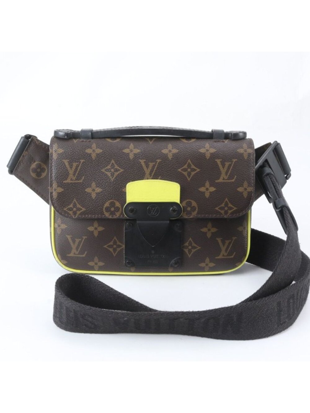 Louis Vuitton Monogram Macassar S Lock Sling Bag 2-Way Crossbody Waist